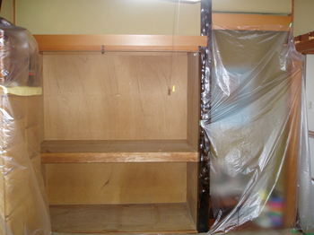 瀬戸市　リフォーム　押入れ施工前　養生