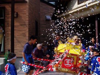 豊田市大蔵町　秋祭り　子供御輿　さざんか